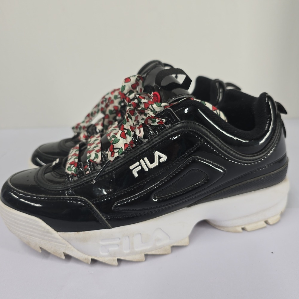 Fila Disruptor 2 Patent Cherry Lace Platform Chunky Sneakers‎ Women US 9.5 - Picture 5 of 5